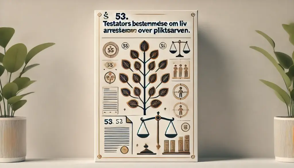 Arveloven § 53 : Testators bestemmelse om livsarvingens råderett over pliktdelsarven