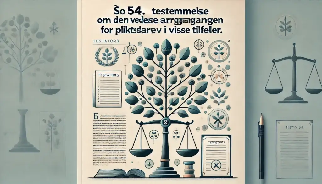 Arveloven § 54: Testators bestemmelse om den videre arvegangen for pliktdelsarv i visse tilfeller