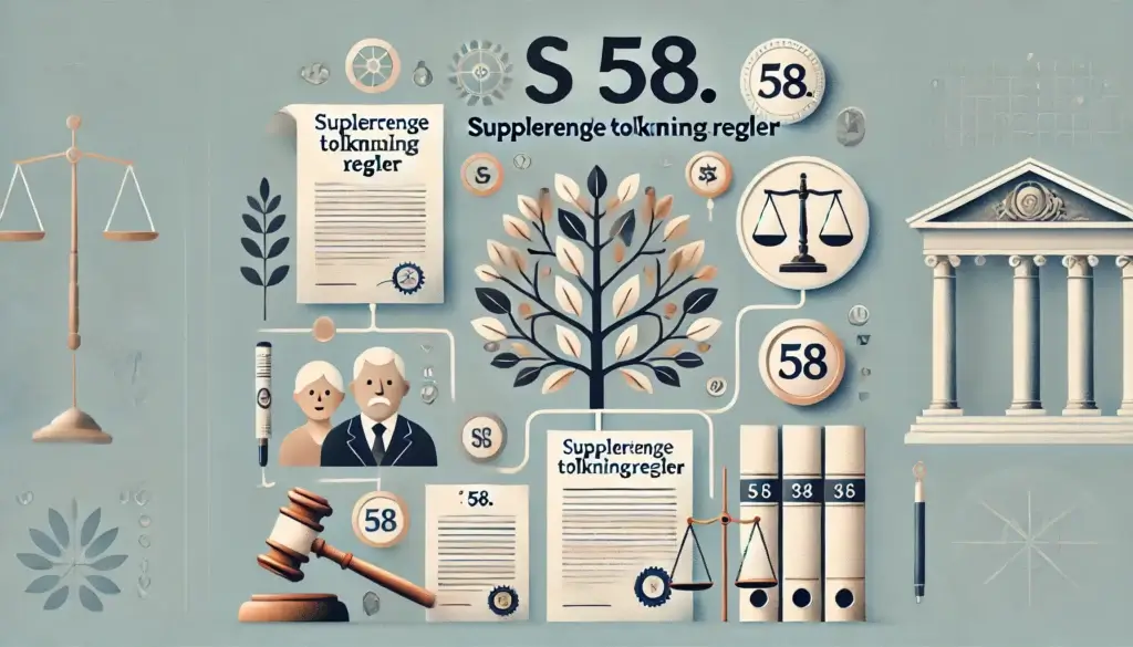 Arveloven § 58: Supplerende tolkningsregler for testamenter
