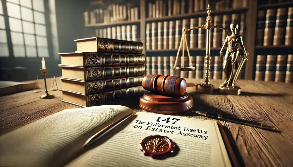 Arveloven § 147: Tvangsfullbyrdelse i boets eiendeler